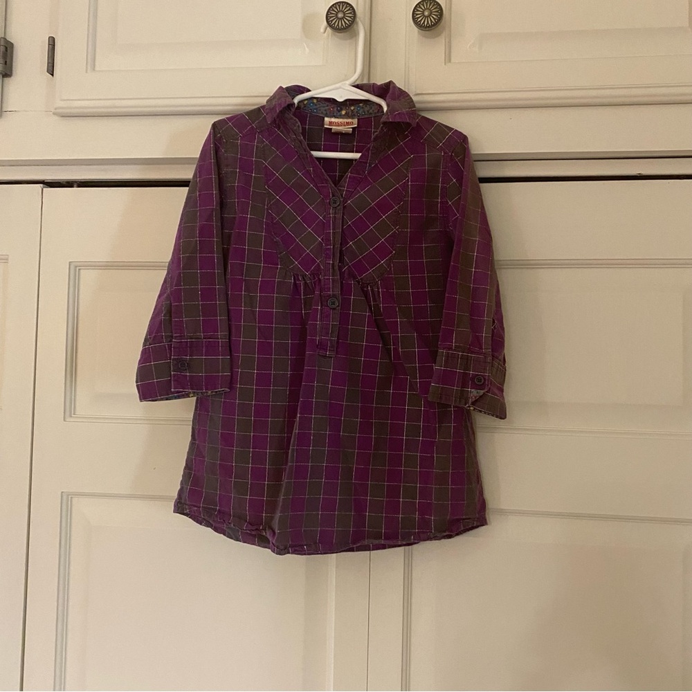 Mossimo Supply Co. Kids Plaid Button-Down small 6/6X sequenced dancer